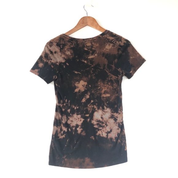 ‘Hustle’ Bleach Dye Graphic Tee Size Small - Picture 6 of 6
